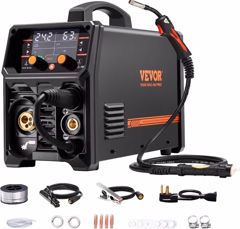 saldatrice 5 in 1 MIG TIG 250A Saldatore 8,2KVA Pluse sinergico
