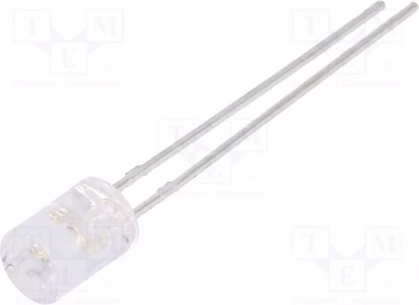 5 LED verdi, 5mm, 20mA, angolo di visione 100°, 2,6÷3,6V, 2200÷3800mcd, LL-504PGC2Q-G5-2B, diodi LED a montaggio su circuito stampato (THT)