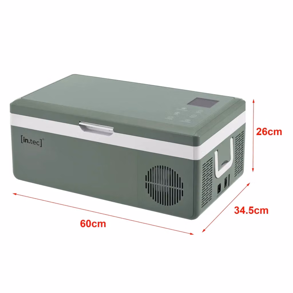 Frigorifero elettrico portatile in.tec verde militare con capacità 15 litri L: 34,5 cm, P: 26,0 cm, H: 60,0 cm – 2