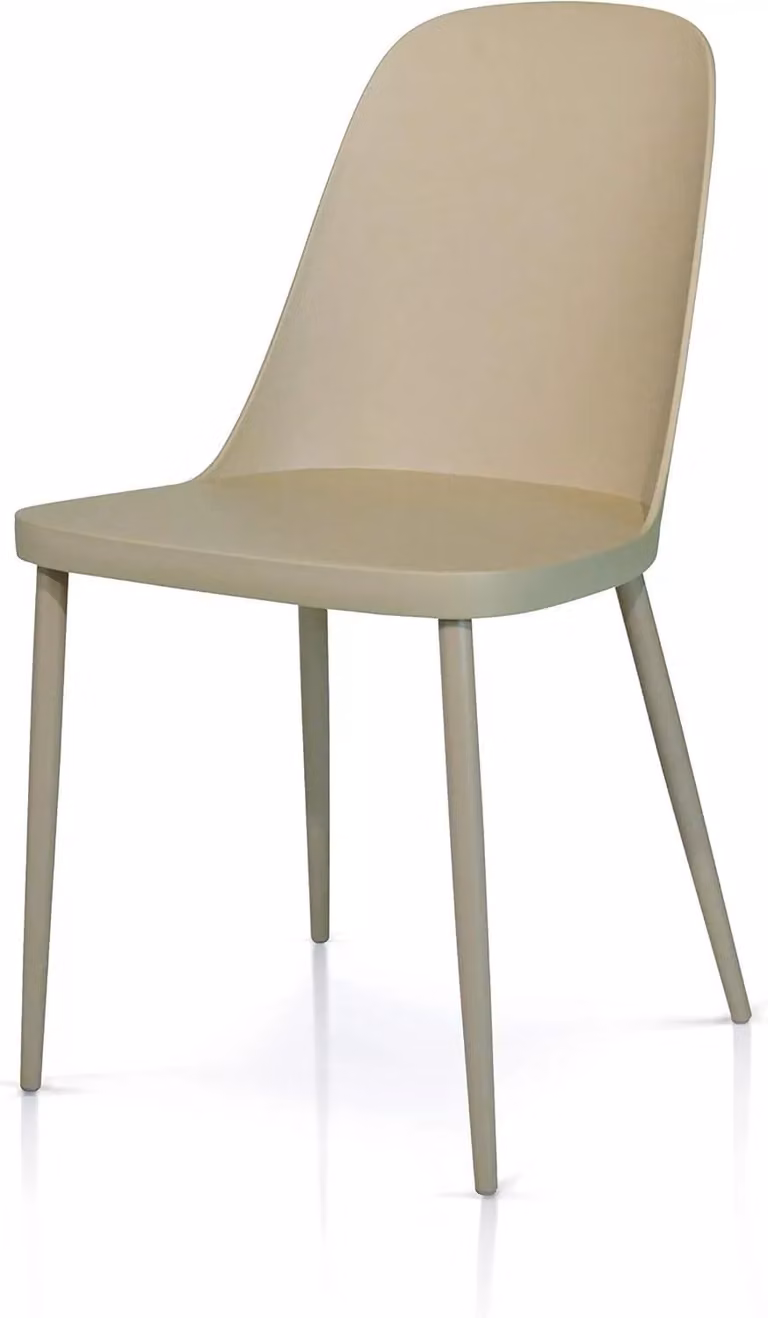 Set di 4 sedie beige in plastica Mobili 2G L: 54 cm, P: 46 cm, H: 84 cm