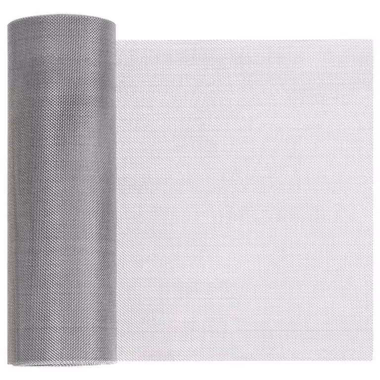 Rete per schermatura vidaXL in acciaio inossidabile Argento L: 1000 cm, H: 20 cm, 30 Mesh