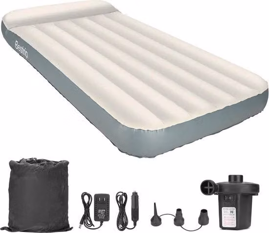 Letto aereodinamico con pompa elettrica per interni ed esterni - Materasso singolo