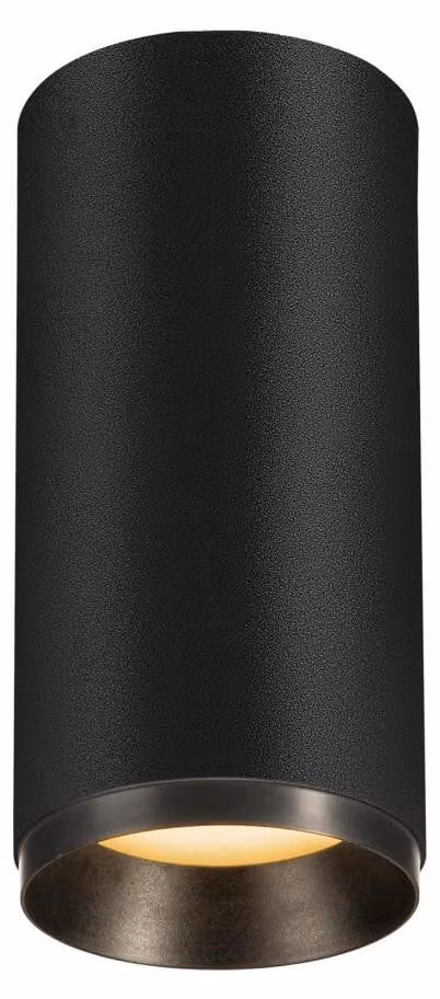 NUMINOS Plafoniera LED a taglio di fase per interni SLV Dimensioni: 8,5 x 18,5 cm, Colore: nero/nero, Temperatura colore: 2700 Kelvin, Angolo di emissione: 60 gradi