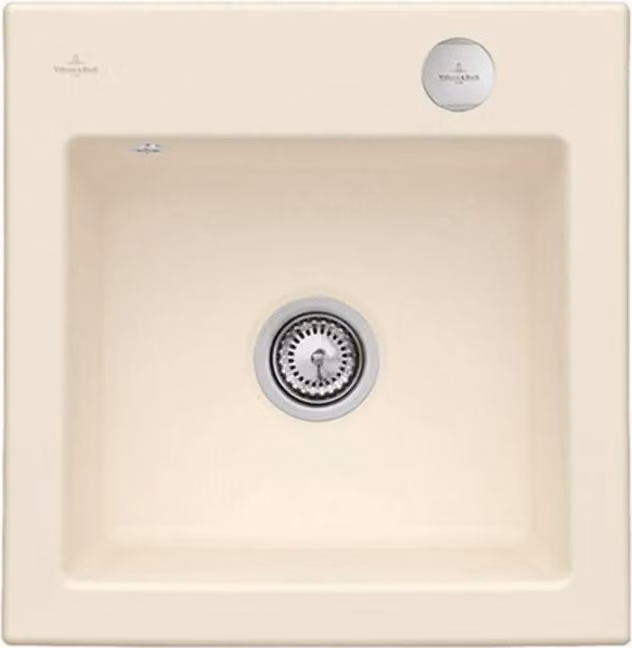 Lavello da cucina Villeroy&Boch, lavello da cucina Subway 50 S Ivory 525x510mm, larghezza base 50cm