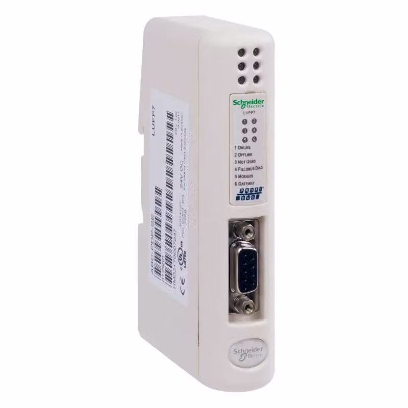 Gateway di comunicazione Profibus DP/Modbus Schneider Electric, 1 Profibus DP SUB-D9, 1 RJ45 Modbus LUFP7
