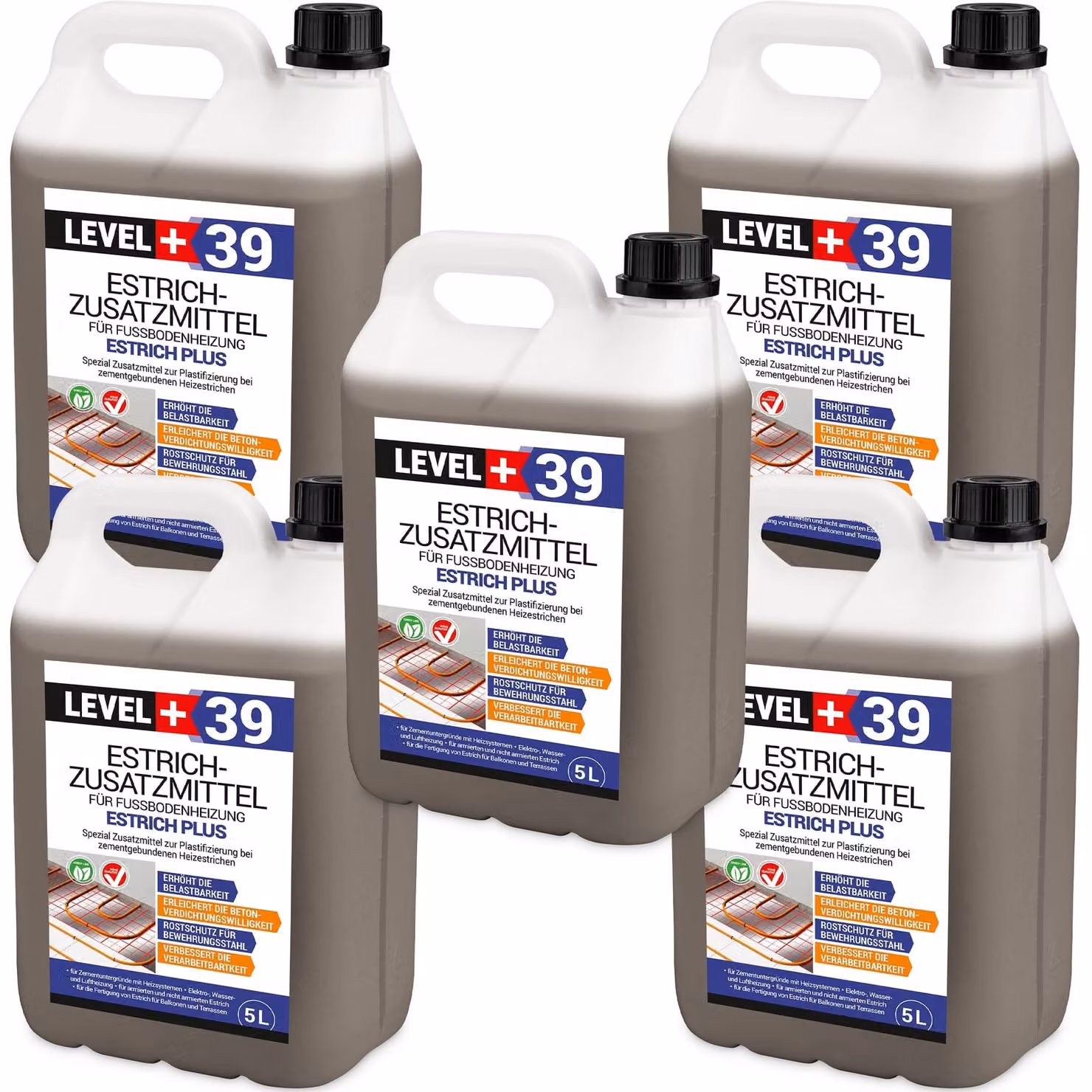 Plastificante per massetto con riscaldamento a pavimento 25L Level+39
