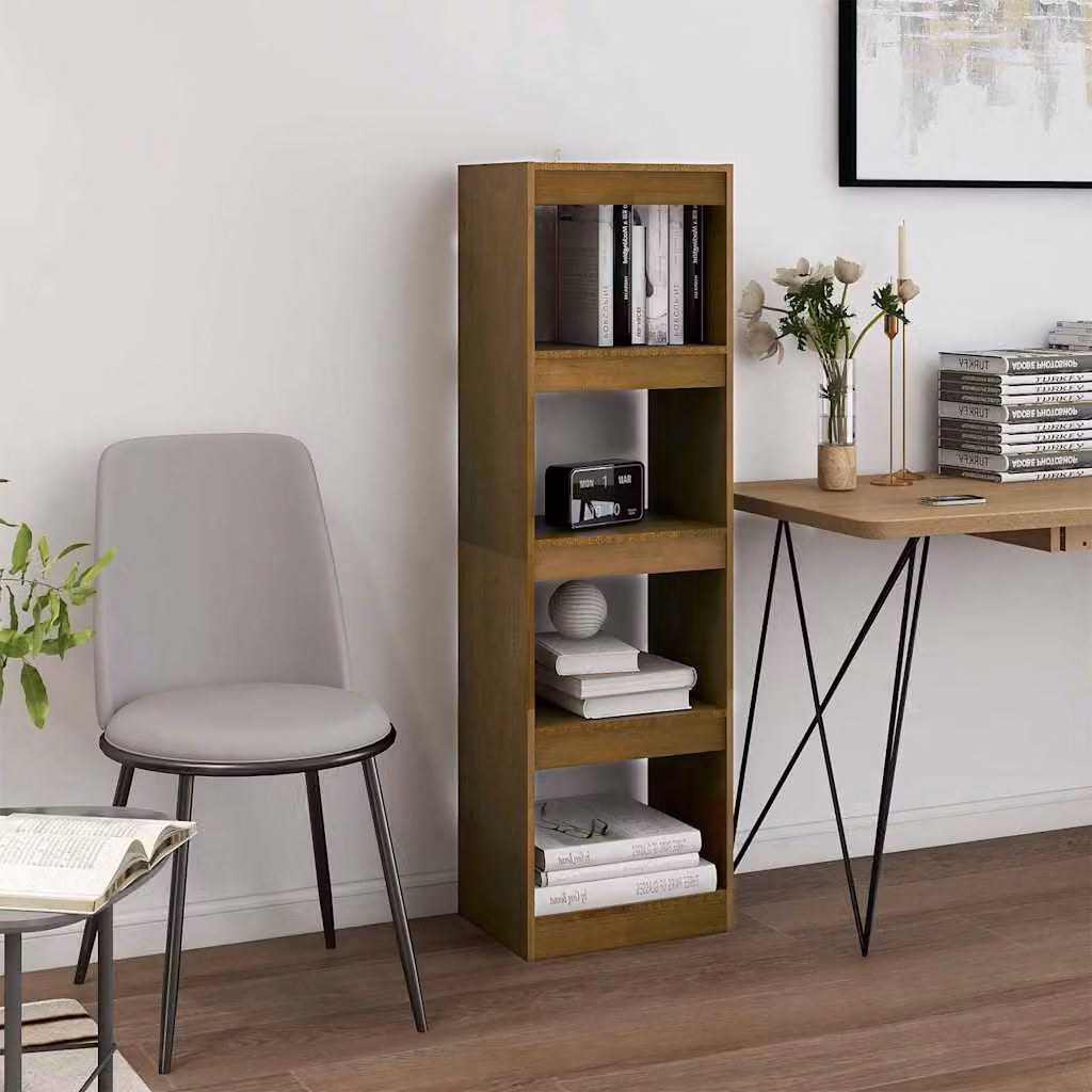 Libreria/Divisorio vidaXL in Massello di Pino Colore Ambra L/P/H: 40 x 30 x 135,5 cm