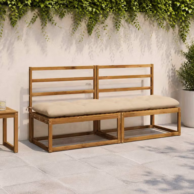 vidaXL Cuscino per panchina VIANEN 100% Poliestere Crema