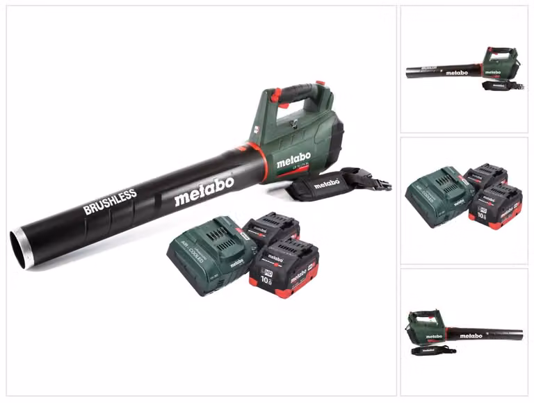 Metabo LB 18 LTX BL Soffiatore a batteria 18 V Brushless + 2x batteria 10,0 Ah + caricabatterie