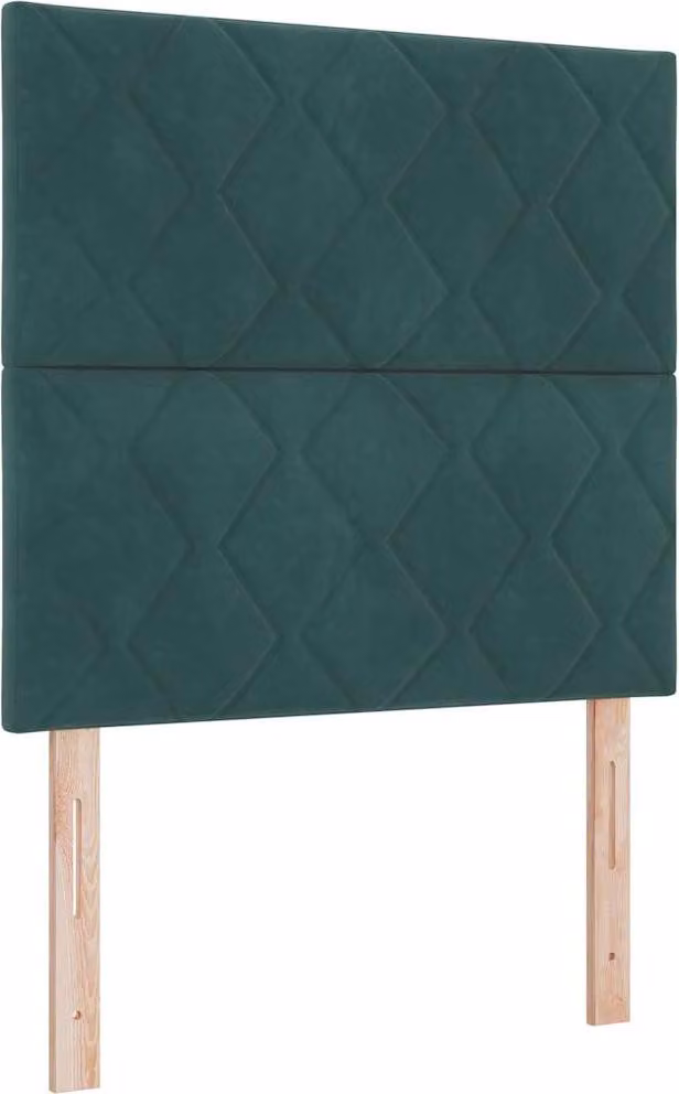 Testiera LED Verde Scuro 90 cm Velluto