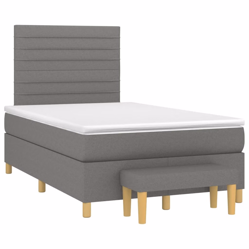 Maison Exclusive - Letto boxspring con materasso nero 120x190 cm Tessuto