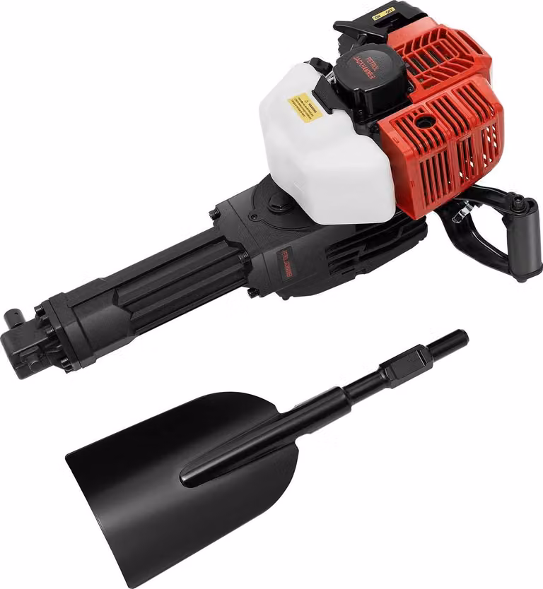 Trivella da giardino - Trivella per pali - 1900 W - 52 cm³ - Portatile - Per la piantumazione di alberi