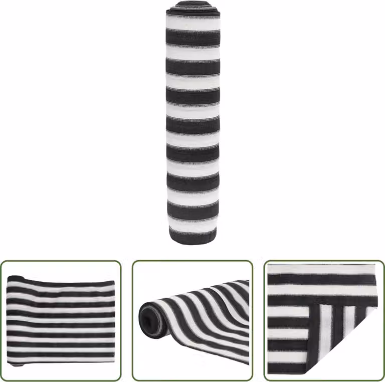 Il paravento Living Store antracite e bianco 1,5x25 m HDPE 75 g/m²