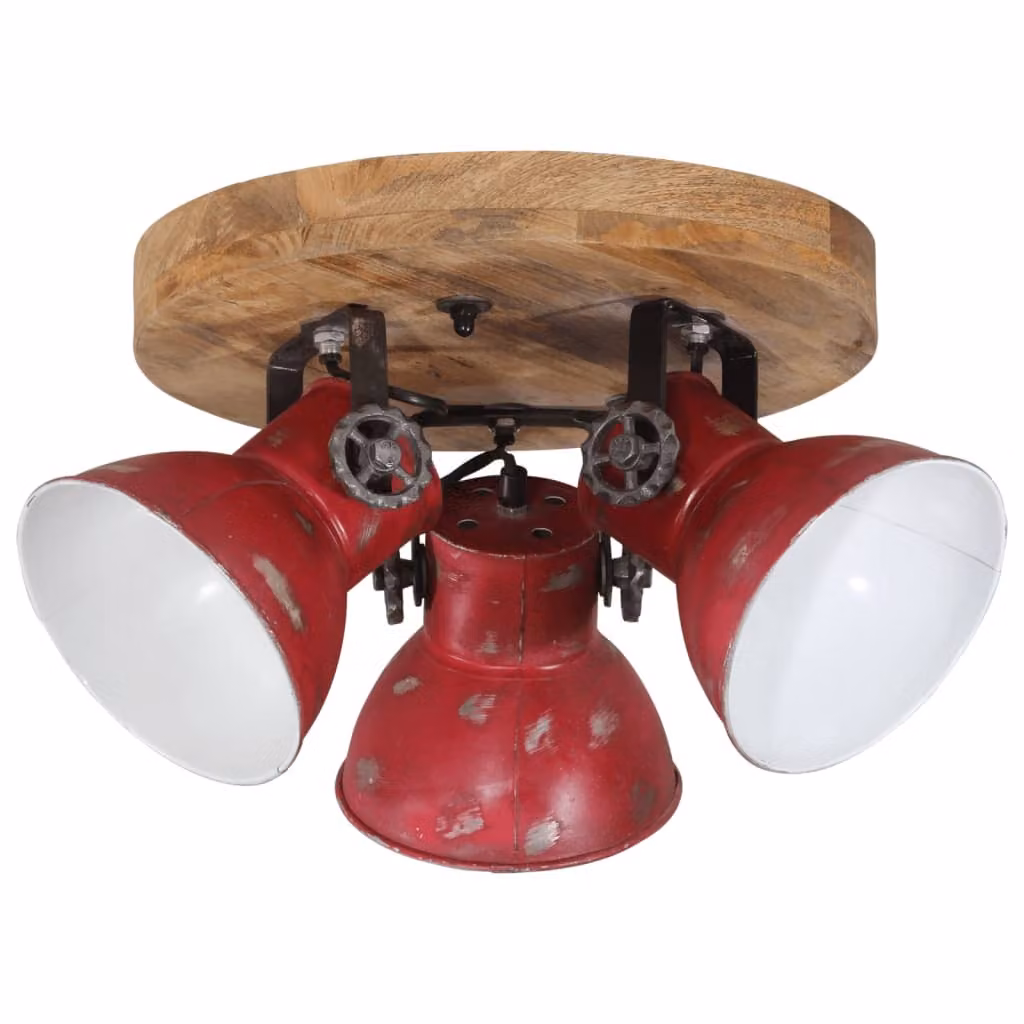 Lampada da Soffitto 25 W Rosso Anticato 35x35x25 cm E27