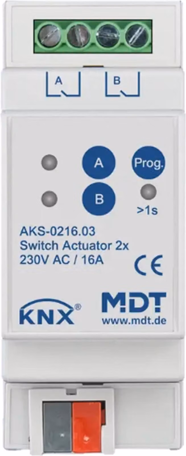 MDT KNX Attuatore di commutazione C-Last 2fach 16 A REG, 1 pz.