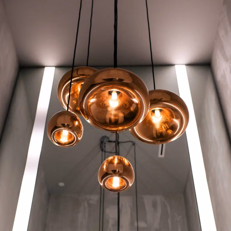 Tom Dixon Lampada a sospensione Void mini, dimmerabile, Rame, Soggiorno / Sala da pranzo, Rame, Design, Lampada a sospensione