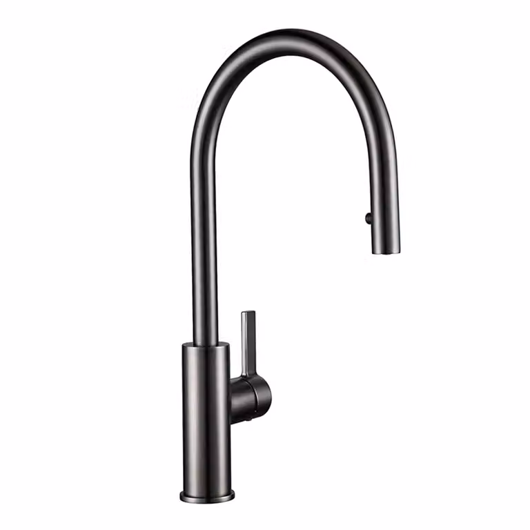 Rubinetto da cucina KRAN retro GUN METAL graphite bocca estraibile COLT