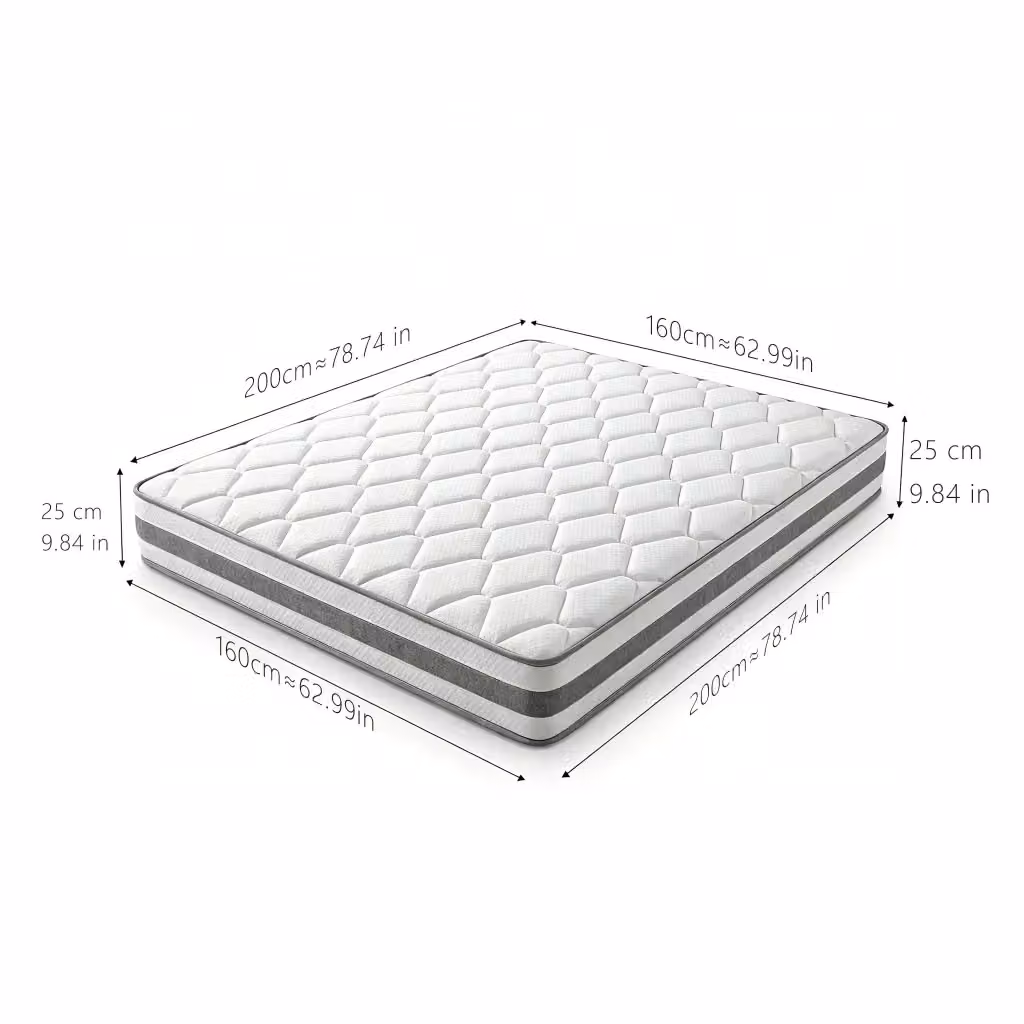 Materasso ibrido a molle insacchettate e schiuma WISHDOR, bianco, L/P/H: 200 x 160 x 25 cm – 2