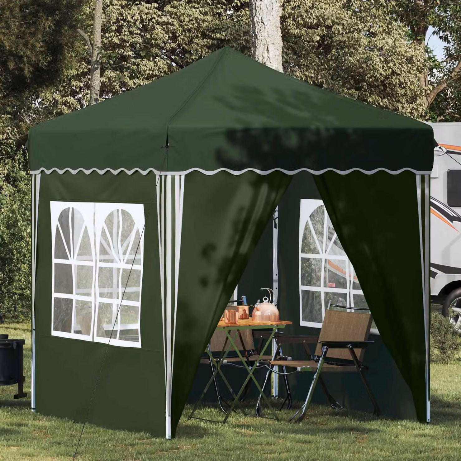 vidaXL Tenda per feste a pop-up Verde L/P/H: 195 x 195 x 245 cm