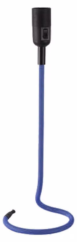 Lampada da tavolo a LED, con cavo, colore blu, altezza 46,5 cm