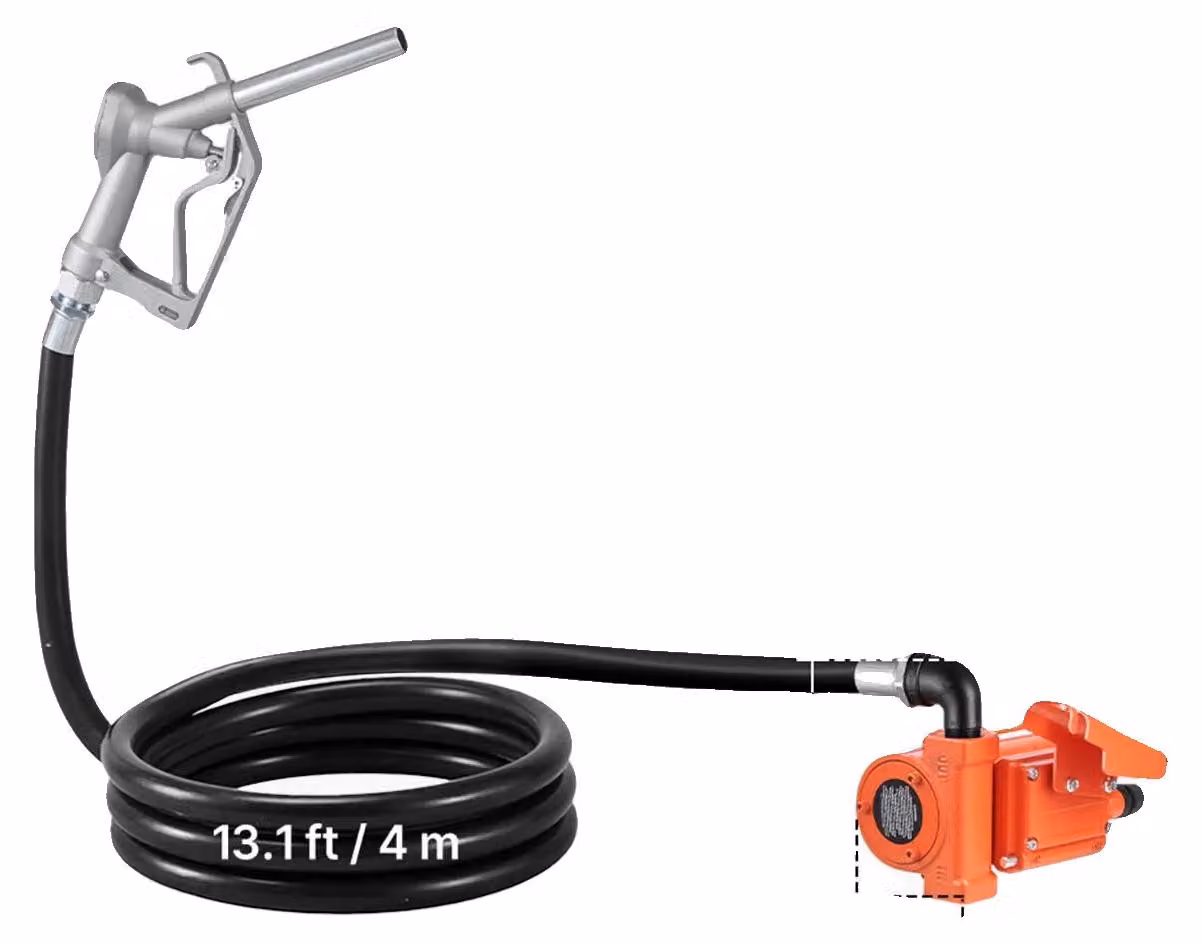 Pompa di trasferimento carburante, portata da 10 a 15 GPM, ugello manuale, modello 15 GPM tipo A