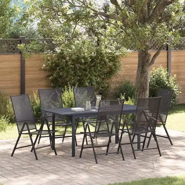 Set da Pranzo per Giardino 7 pz Antracite 3378814