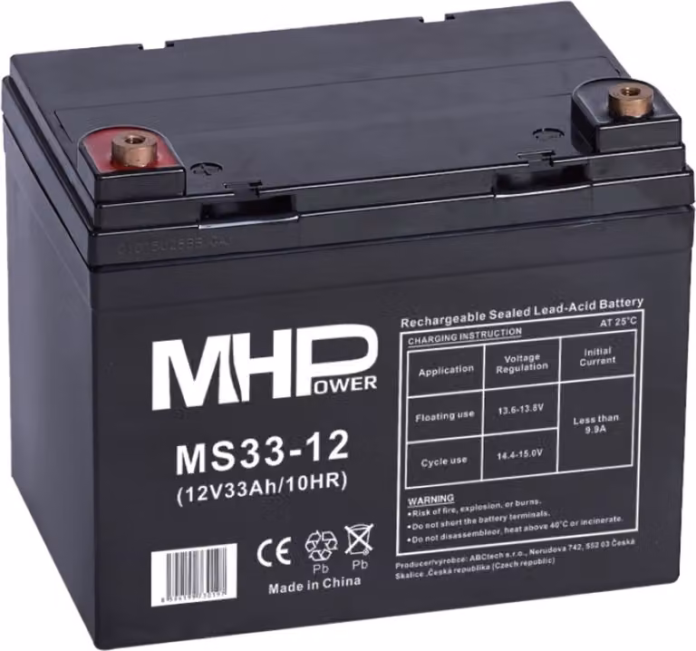 Batteria al Pb MHPower VRLA AGM 12V/33Ah (MS33-12)