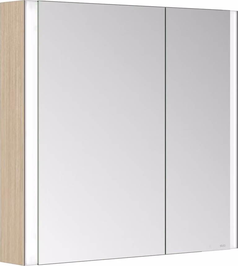 KEUCO SOMARIS Armoire de toilette murale 2 portes, asymétrique, 800mm, 14502852200, 14502852200