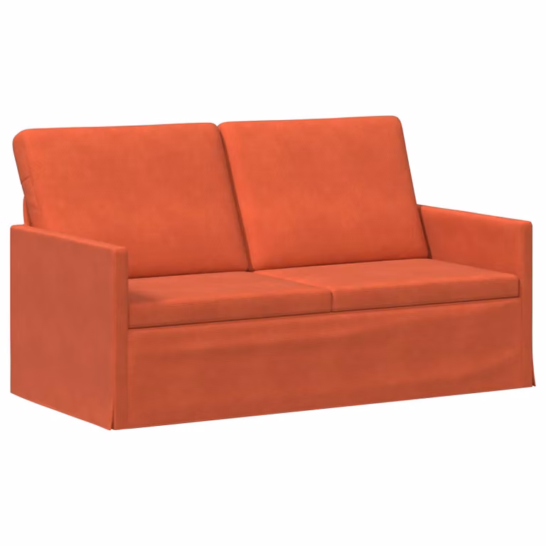 vidaXL Divano a 2 posti moderno in tessuto Rosso Arancio L: 150 cm, P: 81 cm, H: 82 cm