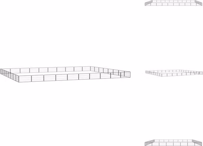 vidaXL 36 pezzi box per cani nero 100x50cm in acciaio verniciato a polvere - Cucce e percorsi per cani