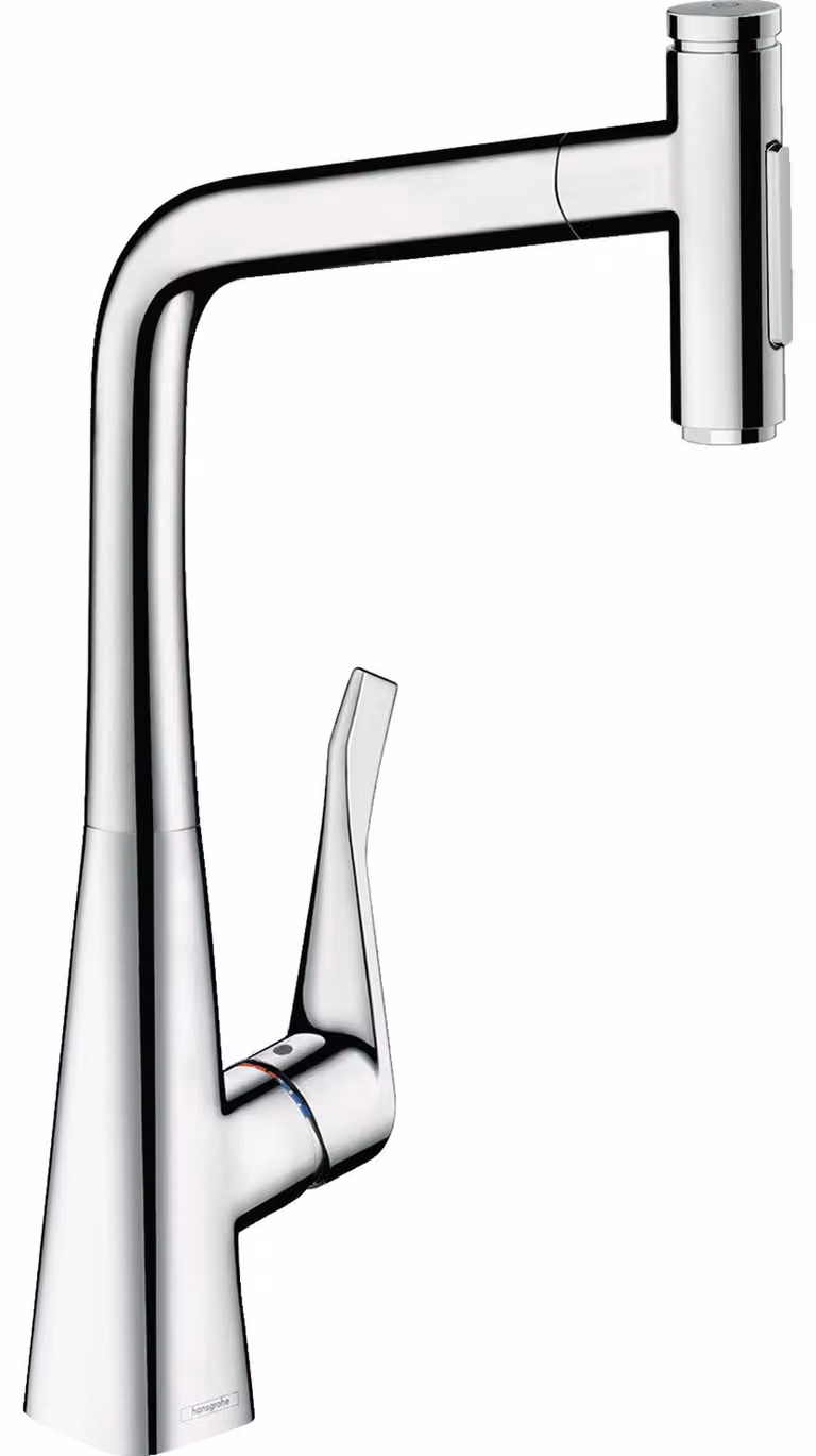 hansgrohe Metris Select M71 Mitigeur de cuisine 320, douchette extractible, 2 jets, 73820000, 73820000