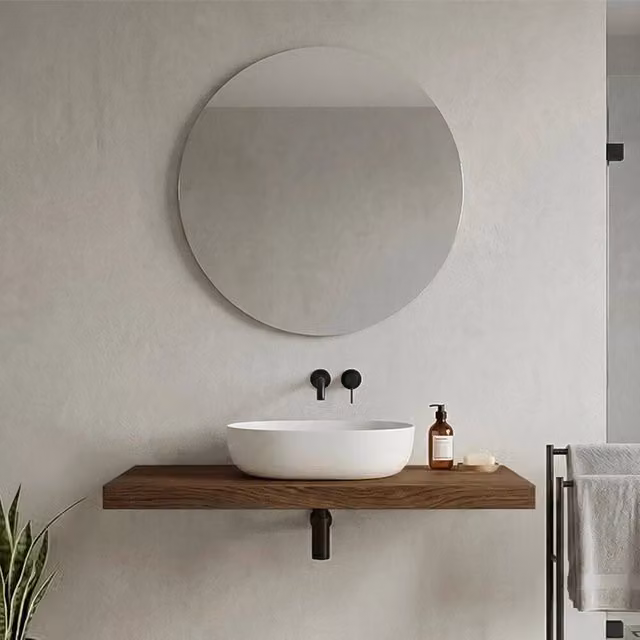 Mensolone da bagno Levia in legno effetto rovere scuro, larghezza: 120 cm