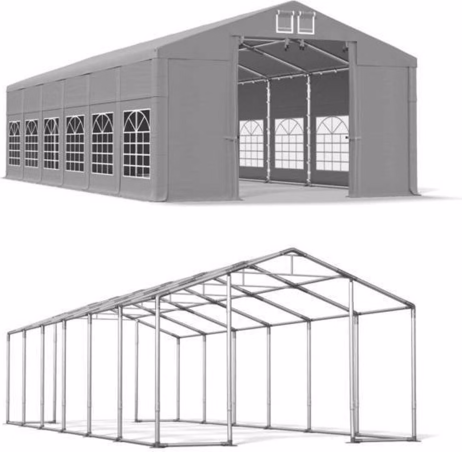 8x12 grigio Partito Tenda WINTER ISD