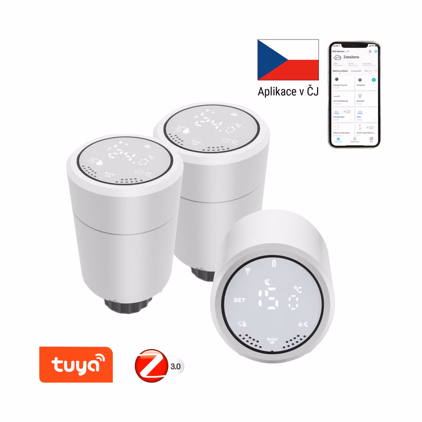 3x Testa termostatica Immax NEO Smart Zigbee