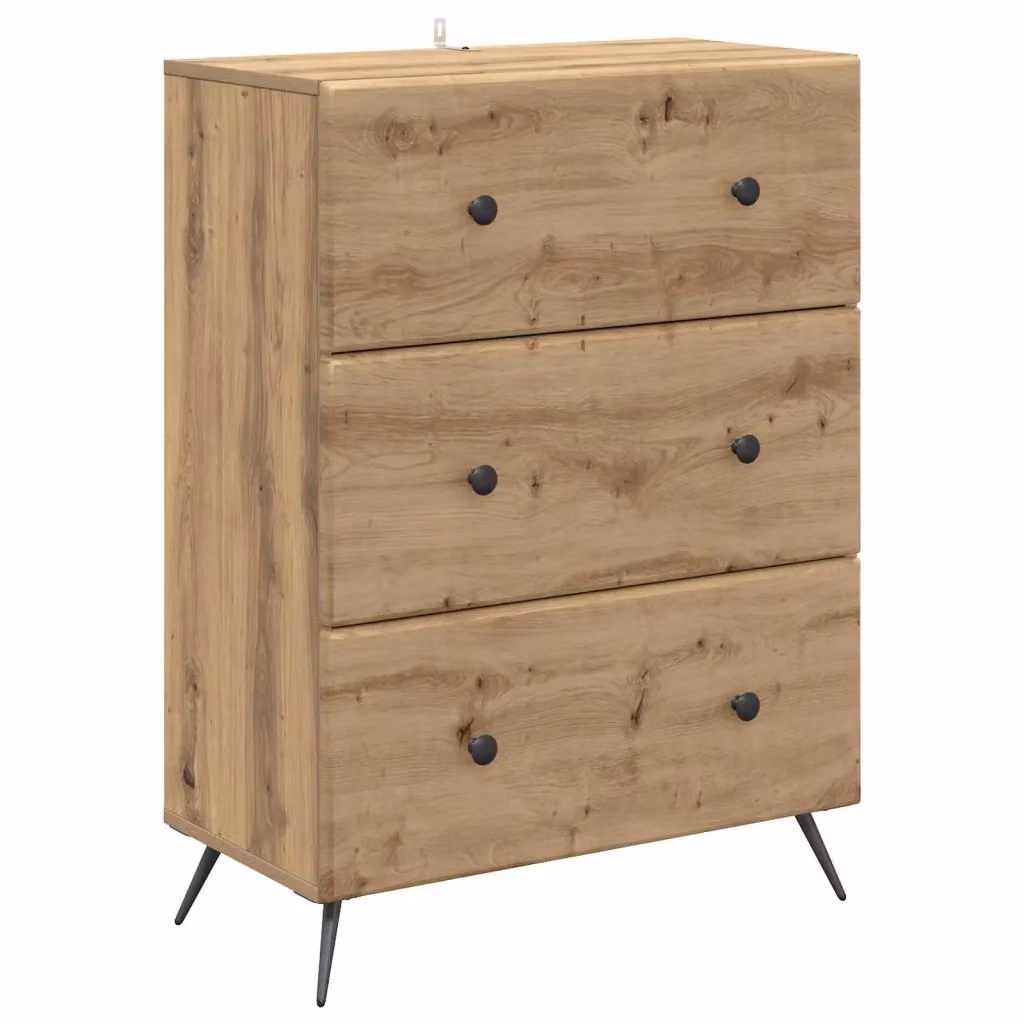 Mobile con Cassetti vidaXL in Legno e MDF Marrone L: 66 cm, P: 34,5 cm, H: 90 cm – 2
