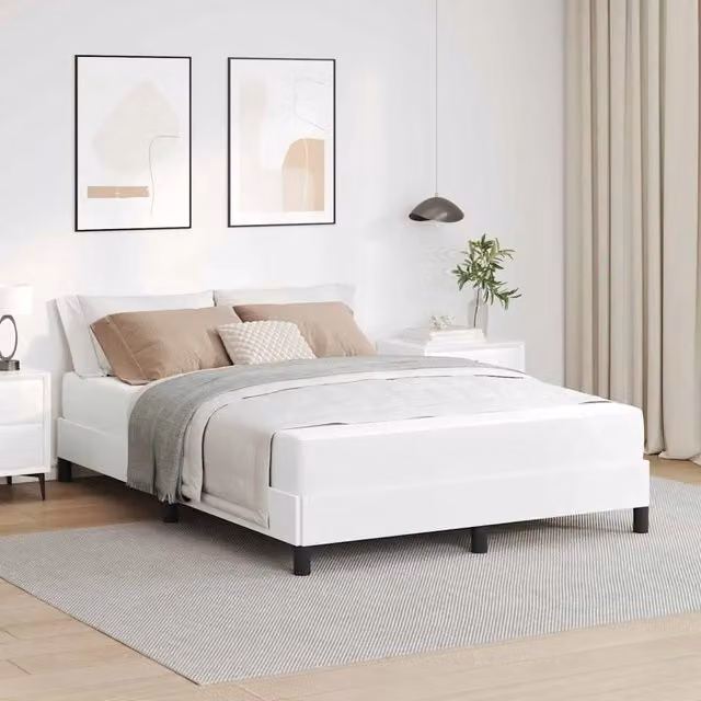 Struttura del letto Bianco Puro 140 x 200 cm Tessuto 3398634