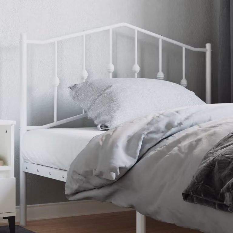 Testiera di ricambio in metallo lacca bianca vidaXL per camera da letto