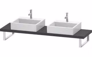 Consolle Duravit Cpmpact L-Cube 80-200x48cm, 2 A., spessore 4,5 cm, grafica ma
