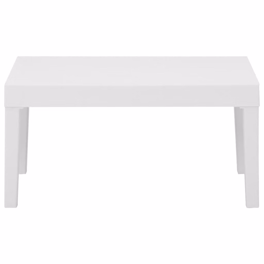 Tavolino da Salotto per Giardino in Plastica Bianco