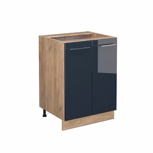 Vicco Mobiletto base cucina Fame-Line, Blu scuro lucido, 60 cm