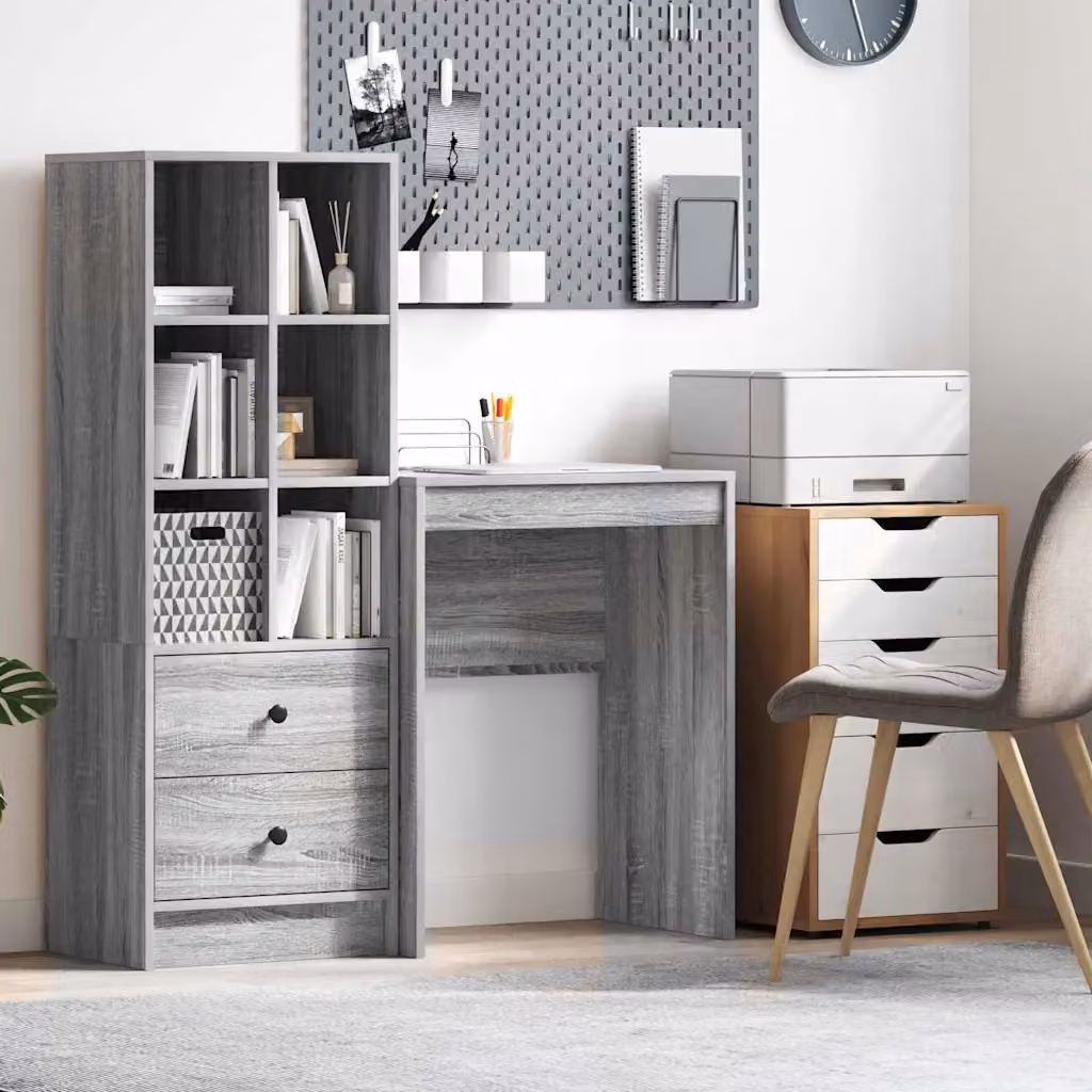 Scrivania vidaXL Grigio, L 60 cm x P 40 cm x H 76 cm