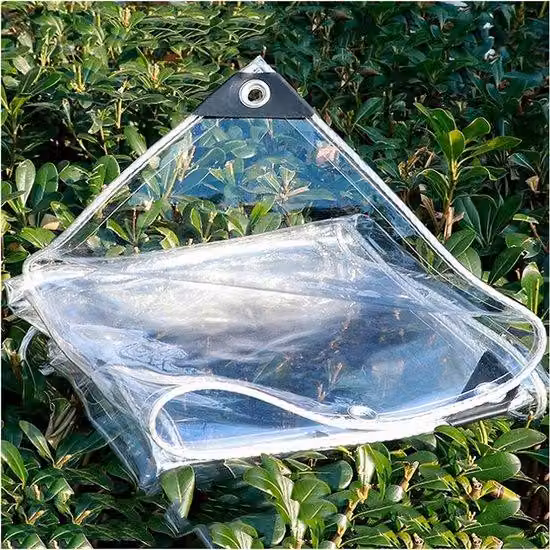 Telo impermeabile in PVC, 2 m, trasparente, impermeabile, per pergolati, balconi, giardini, tetti, cucce per cani