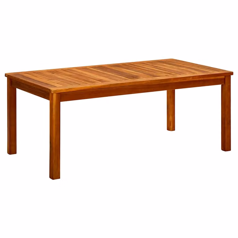 vidaXL Tavolino da Giardino Rettangolare in Legno di Acacia Marrone L: 110 cm, P: 60 cm, H: 45 cm