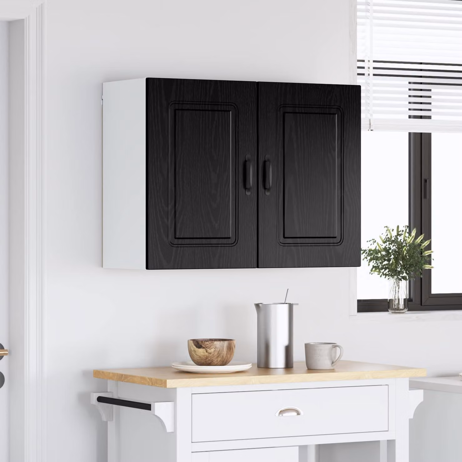 vidaXL Pannello per Lavastoviglie Kalmar Rovere Nero, L 80 x P 31 x H 60 cm