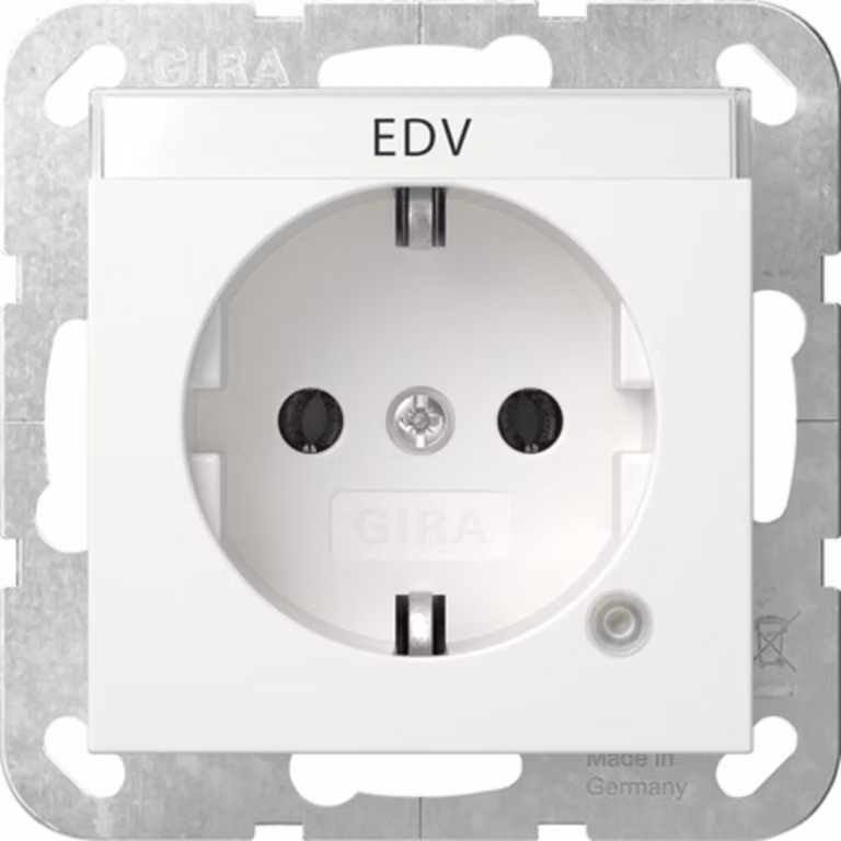 Gira SCHUKO control + BSF bianco puro 445203 (445203)