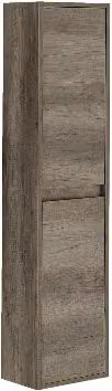 Colonna bagno sospesa IPERBRIKO con 2 ante in legno marrone opaco L 140 cm x P 30 cm x H 26 cm – 1