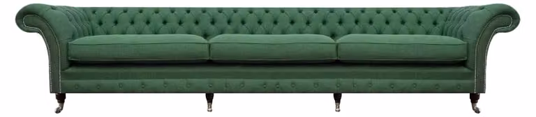 Chesterfield Dunkelgrüne Couch Moderner Polster 3-Sitzer Luxus Möbel