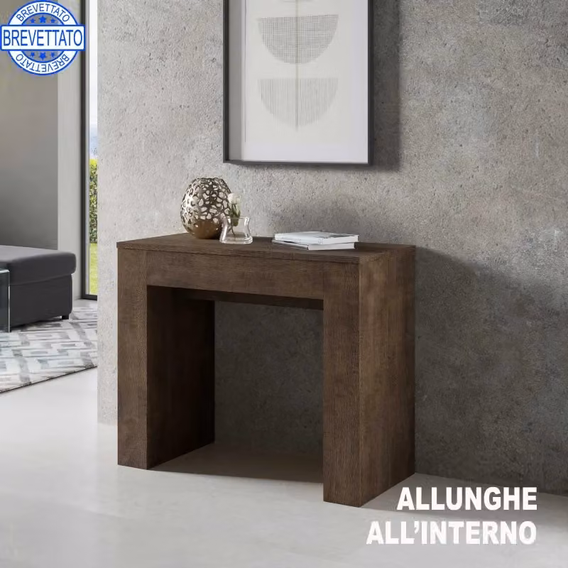 Consolle allungabile Extra Itamoby colore noce L/P/H: 90 x 49 x 307 cm – 2