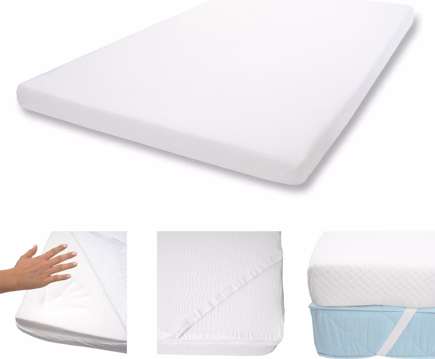 10cm memory foam materasso topper HWC-E63, topper materasso topper materasso protettore ~ 140x200cm visco foam