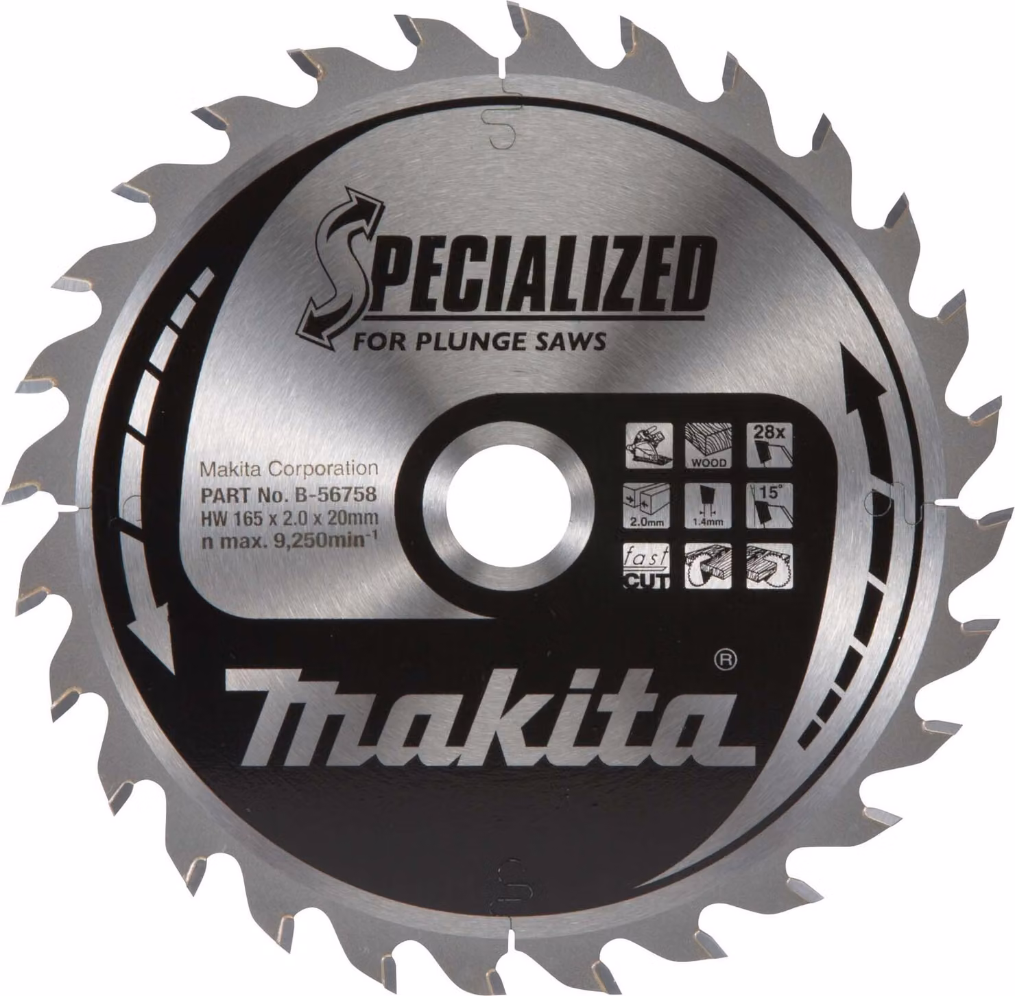 Makita SPECIALISED Sägeb.165x20x28Z B-56758